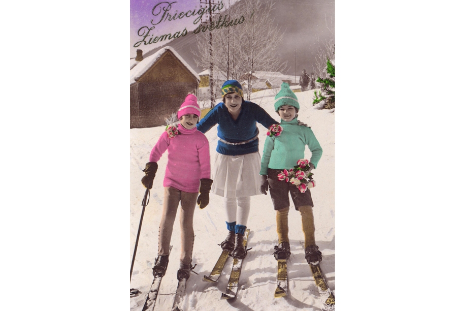 Ziemassvētku kartīte, 20. gadsimta 30. gadi.
Autors: no Bauskas muzeja krājuma