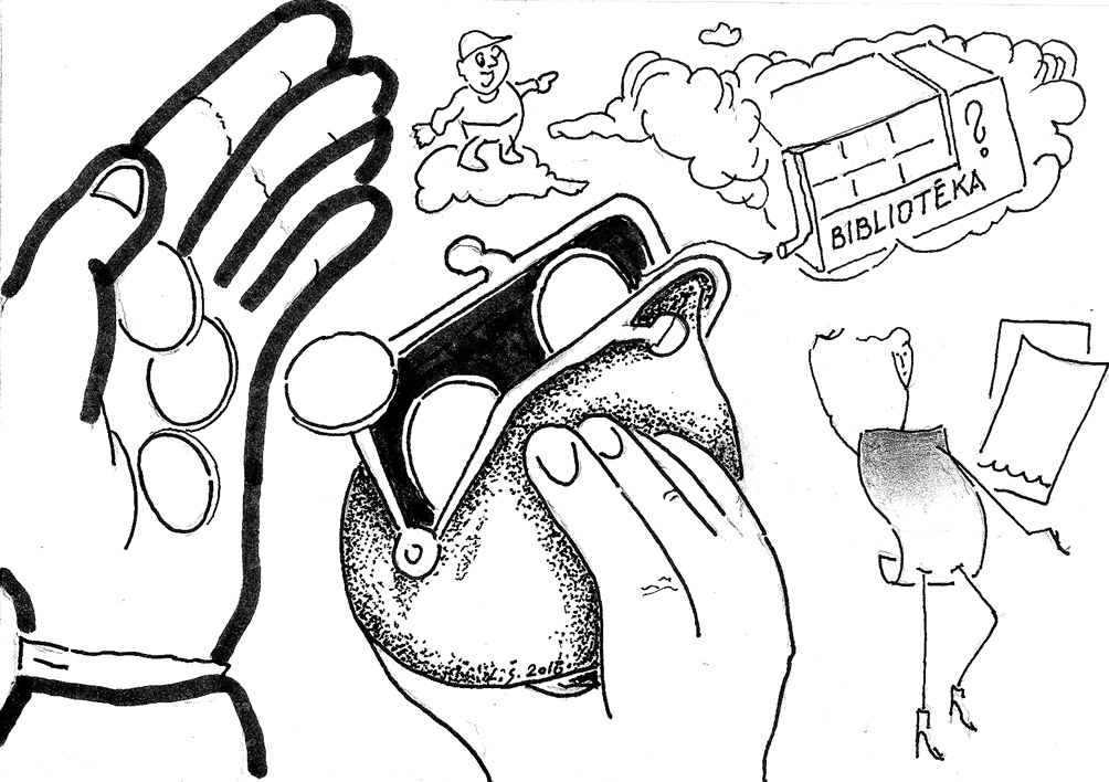 DALĪTPRIEKS. FAKTS: novadu pašvaldības izstrādā šī gada budžetu, samēro ieņēmumus, kas plūdīs kasē no iedzīvotāju nodokļiem, ar izdevumiem, kuru sadale uzticēta deputātiem.
Kopbudžets jau strādā pilnā sparā,/ Novados tas top tik lēnā garā./ Miķelis vēl pacietīgi smaida,/ Kas tad mūs «uz zemēm» gaida./ Rundālē labos Svitenes ceļu,/ Kļuvis tas par īstu bēdu leju./ Bauskā celšot sporta halli feinu/ Un priecāsies par peldbaseinu./ Tikai bibliotēkas stāva/ Pat aiz mākoņmaliņas nav(a)./ Vecumnieki dižu darbu valgos,/ Tautas kalpus dāsni algos,/ Dažiem pienākas, cik vajag,/ Vairākumam – nu, kā sanāk./ Iecava kā Rīgas vārti/ Nedaudz lielmanības skarta,/ Nekļūdīsies plānos, darbos,/ Dzīves kvalitāti labos.
Autors: Zīmējums – Laimonis Šulcs, rīmes – Daina Ziemele