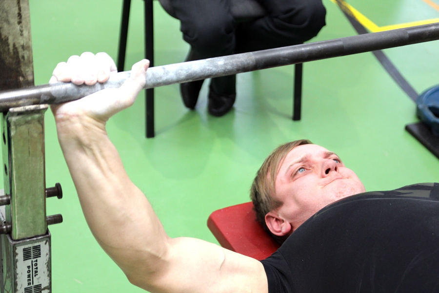 Raivis Gabranovs bija absolūti labākais, uzspiežot savu svaru 40 reizes.
Autors: Ainārs Asmuss