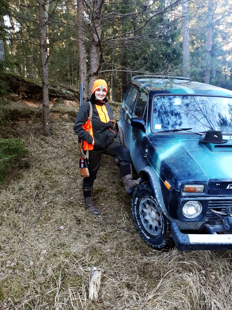 Velga Skudra pirms došanās medībās.
Autors: no personiskā albuma