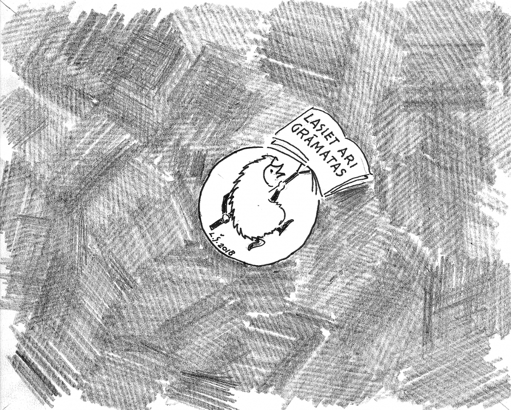 SVINĒSIM LĀČPLĒSI! FAKTS: Saeimas Cilvēktiesību un sabiedrisko lietu komisija atbalstījusi likumprojektu, kas paredz 11. novembri, Lāčplēša dienu, noteikt par oficiālu svētku dienu; daļa uzņēmēju uzskata, ka Latvijas ekonomiskajā situācijā nevar palielināt svinamo dienu skaitu.
Sapriecājies kaimiņš Fricis,/ Vēl pie vieniem svētkiem ticis,/ Saturs viņam nav tik svarīgs,/ Galvenais – cik «salūts» grādīgs./ Daudzi Fricim līdzi sauc:/ Prieka nevar būt par daudz;/ Dzirdēts ir, ka Kubas salā/ Svētki krīt cits cita galā./ Miķelim šķiet – dienas brīvās/ Sastingušas, nevis dzīvas,/ Preses nav, un ziņas īsas,/ Pārņem garlaicības trīsas./ Darba devējs svētku jūklī/ Jūtas tā kā izžmiegts sūklis;/ Vēlēšanu tuvums baida,/ Nevar zināt, kas vēl gaida.
Autors: Zīmējums – Laimonis Šulcs, rīmes – Daina Ziemele