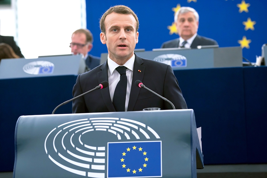 Francijas prezidenta Emanuela Makrona uzruna un debates ar Eiropas Parlamenta deputātiem Strasbūrā apmēram divas reizes pārsniedza tām sākotnēji ieplānoto laiku.
Autors: no politico.eu