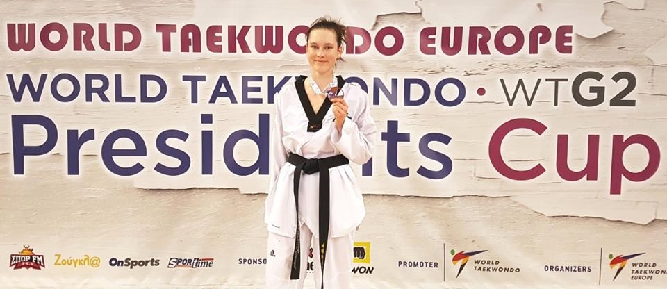 Jolanta Tarvida Prezidenta kausa izcīņā tekvondo Grieķijā ieguva bronzas godalgu.
Autors: No albuma.