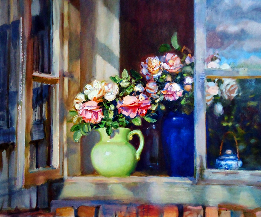 Valērijs Baida, «Pie loga», 2010. Audekls, eļļa, 50×60.