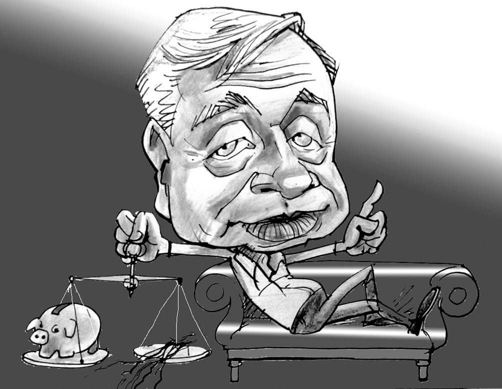 KĀ MĀCĪS, TĀ MAKSĀS! FAKTS: pēc Pedagogu arodbiedrības uzstājīgajām prasībām par solīto skolotāju algas palielinājumu un pēc valdības minstināšanās beidzot 30 eiro pielikums panākts, taču izglītības un zinātnes ministrs paziņojis, ka turpmāk valsts maksās tikai par kvalitatīvu izglītību, vērtējot centralizēto eksāmenu rezultātus.
Izglītība kājām gaisā,/ Kad to nemitīgi maisa./ Skolotājs, celts senāk godā,/ Tagad neizbēgs no soda,/ Ja būs zināšanas vājas/ Tiem, kam mācības «pie kājas»./  Vēlāk «učuks», sirmiem matiem,/ Brīnīsies par absolventiem,/ Sekmēs rādījās tāds vārgs,/ Skat, pie sāniem autiņš dārgs./ «Paldies, skolotāj, ka rāji,/ Manī apskaidrību krāji,/ Nebiju es teicamnieks,/ Šodien, redzi, veiksminieks!»/  Vēro Miķelis šo ainu,/ Skolotājam brīnumainu – / Garā viņš var justies braši,/ Kabatā kaut tikai graši!
Autors: Zīmējums – Vilnis Bulavs, rīmes – Daina Ziemele