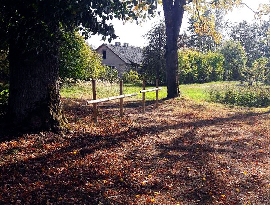Kurmenes pagasta pārvalde, saudzējot pļavu no izbraukšanas ar automobiļiem, 19. septembrī teritoriju norobežojusi ar koka mietiņiem.
Autors: SARMĪTE ĶĪSE