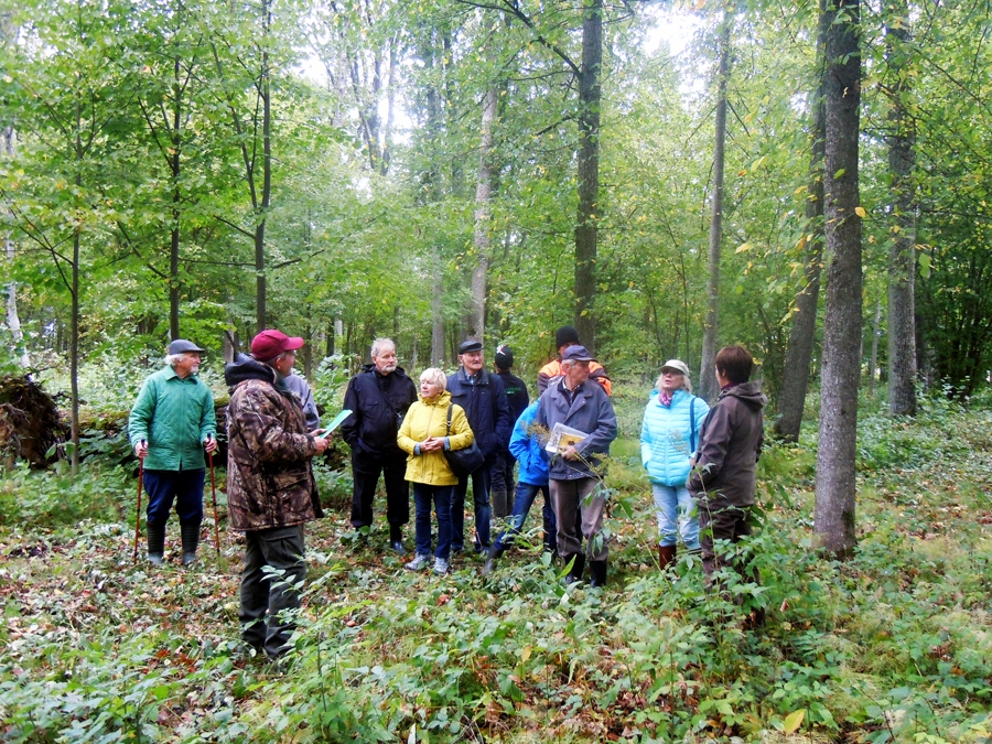 Uģis Zāģers interesentiem un speciālistiem izrāda saimniecības «Gaiļi» meža plantācijas. Otrā no labās – LVMI «Silava» vadošā pētniece Mudrīte Daugaviete.
Autors: I. Šmits