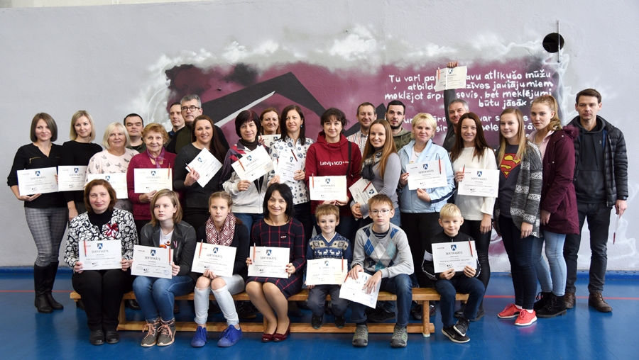 Akcijas «100 kilometri Latvijai» dalībnieki.
Autors: Uldis Varnevičs