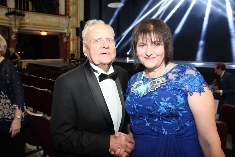 Sandra Rumba kopā ar aktieri Gunāru Placēnu.
Autors: Ingrīda Punka