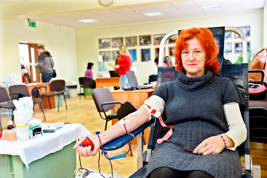 Dagnija Paškēviča asinis nodod jau 34. reizi, jo apzinās šādas palīdzības nepieciešamību.
Autors: Uldis Varnevičs