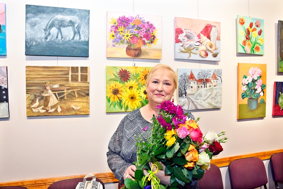 Gunta Siliņa, režisore, skolotāja un gleznotāja, personālizstādes atklāšanā.
Autors: Ivars Bogdanovs