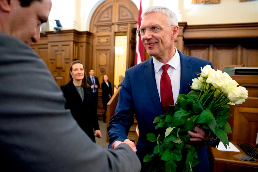 Krišjānis Kariņš - jaunais premjers - pēc Saeimas sēdes.
Autors: Saeima