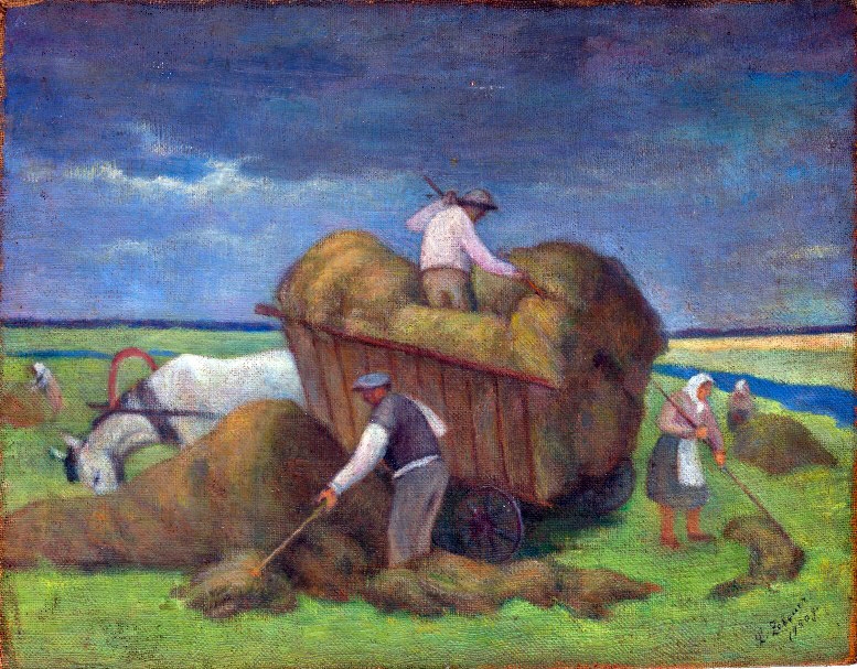 Glezna «Siena laikā», 1951. gads.