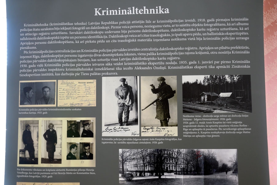 Šajā stendā centrā skatāms arī laupītājs Kaupēns, kas aktīvi darbojies mūspusē.