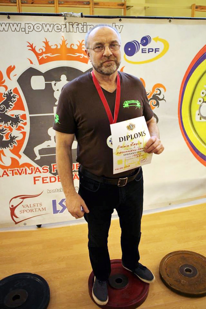 Dainis Zaķis uzvarēja savā svara kategorijā sacensībās Degumniekos.
Autors: Ainars Asmuss