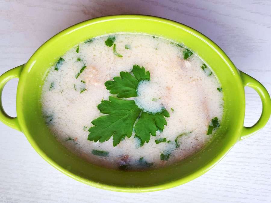 Pirmais sātīgais ēdiens pēc gavēņa Kiprā – zupa «avgolemono».
Autors: Ligita Asare