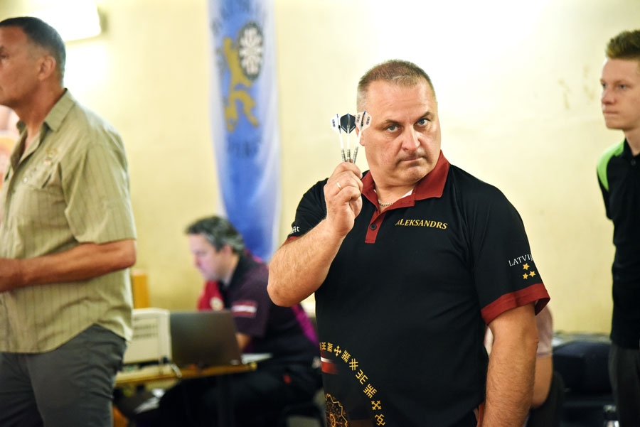 Aleksandrs Kalderauskis bija veiksmīgākais no mājinieku šautriņu metējiem.
Autors: Uldis Varnevičs