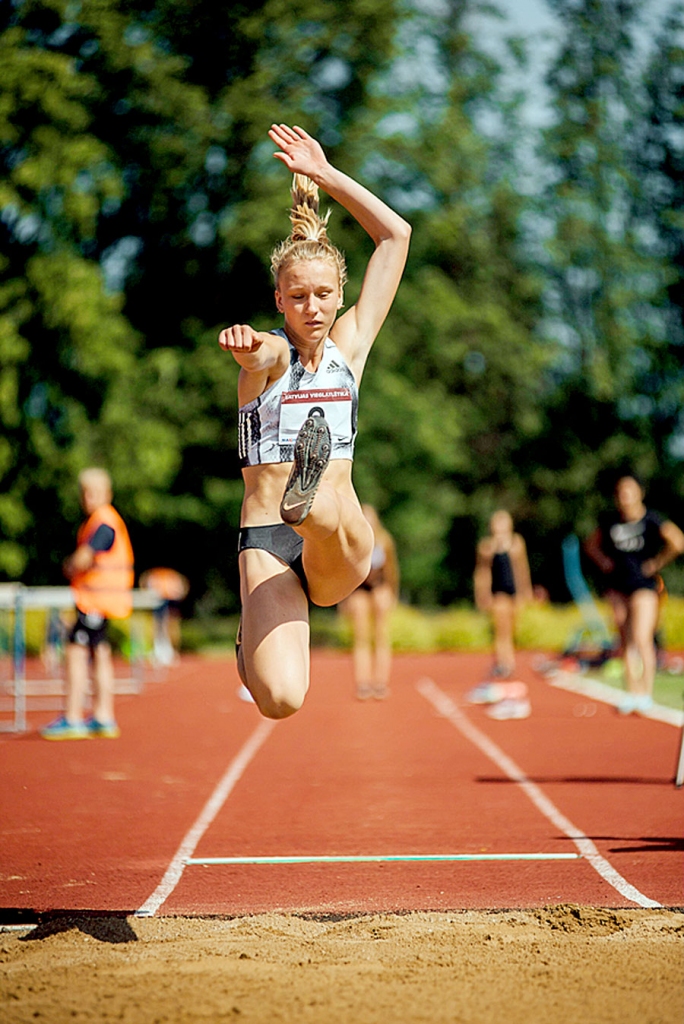 Gerda Kerija Dreimane uzvarēja tāllēkšanā ar jaunu Latvijas rekordu – 5,98 metri.
Autors: Marko Mumms, Igaunijas Vieglatlētikas federācija