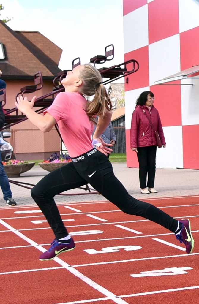 Nikola Trasūne finišē 60 metru sprinta distancē.
Autors: Uldis Varnevičs