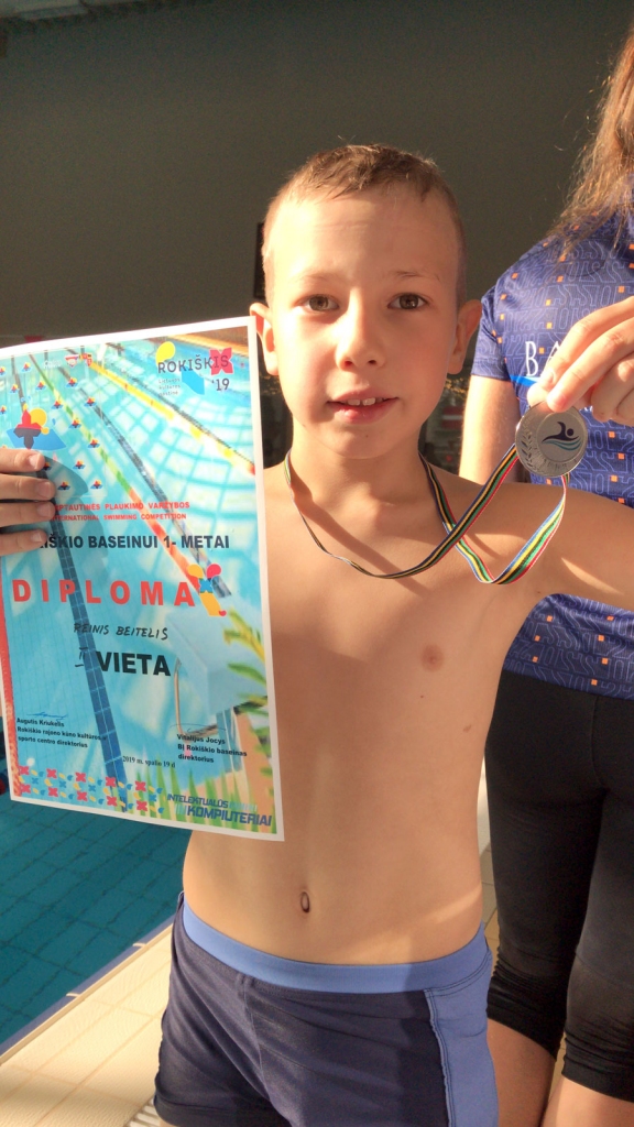 Reinis Beitelis Rokišķu baseinā izcīnīja otro vietu.
Autors: no Bauskas novada BJSS albuma