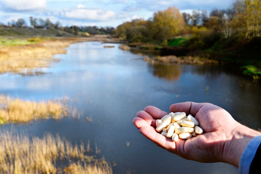 Kopējais Mūsas upes farmaceitiskais piesārņojuma līmenis pašlaik nepārsniedz pat tik daudz, cik viena plauksta tablešu. Tomēr nepieciešams turpināt novērot farmaceitisko piesārņojumu, jo, tam pieaugot, var rasties apdraudējumi videi.
Autors: Ivars Bogdanovs