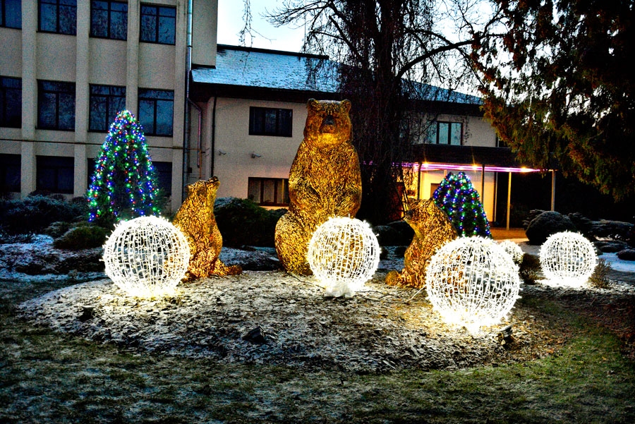 SIA «Uzvara lauks» savu administratīvo teritoriju Gailīšu pagastā izrotā svētkos ik gadu. Dekorējumā netiek piemirsti simboliskie lāči.
Autors: Ivars Bogdanovs