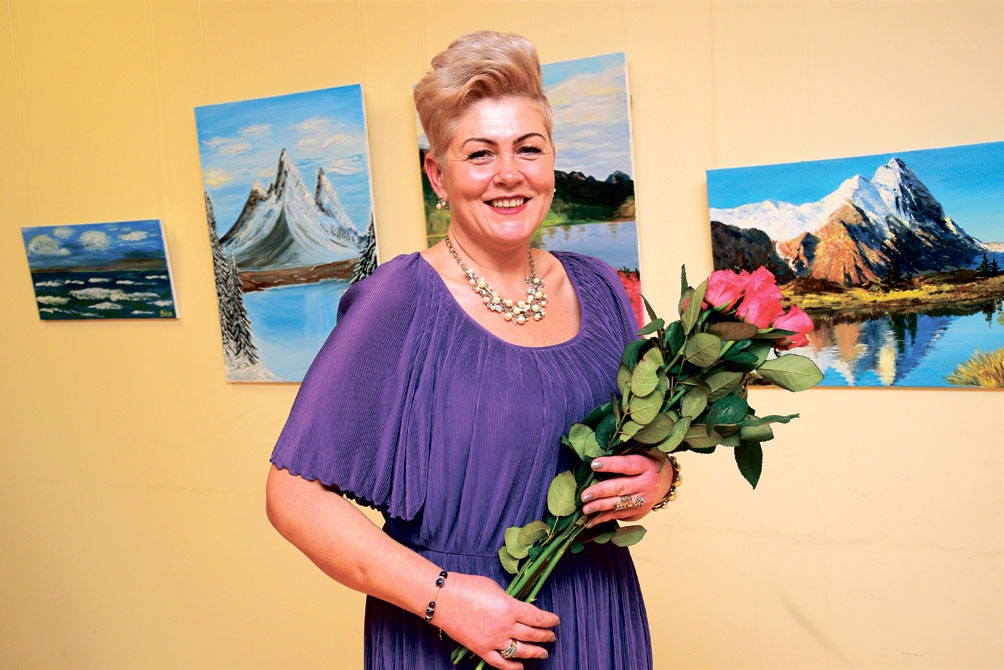 Silvas Siņavskas starojošais dzīvesprieks un darbu košās krāsas skatītājus neatstāj vienaldzīgus.
Autors: Ivars Bogdanovs