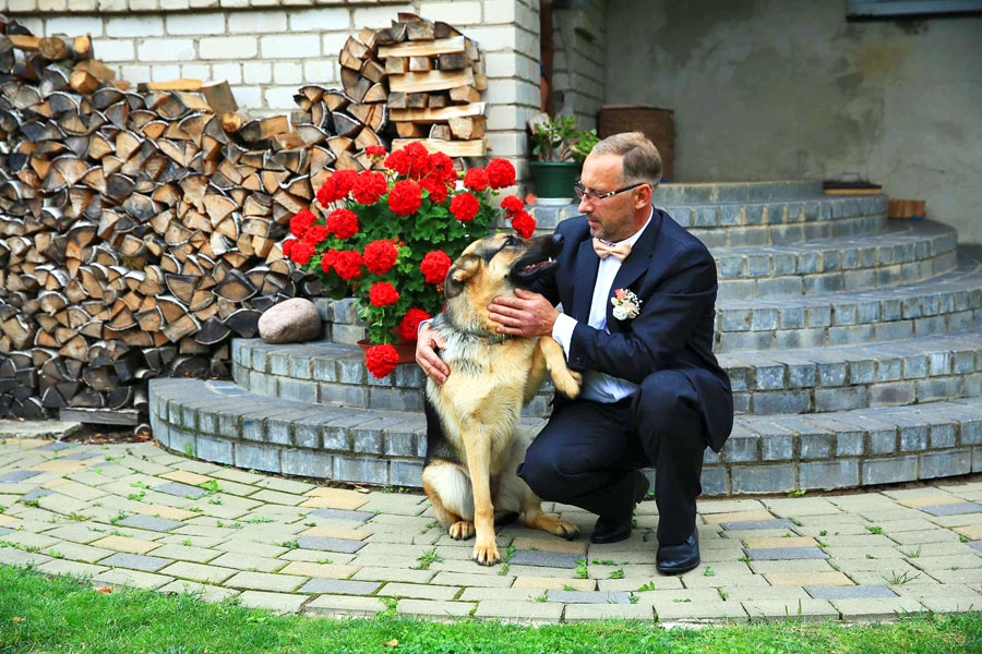 Aigars Savickis kopā ar «saimnieci» Brendu.
Autors: no albuma