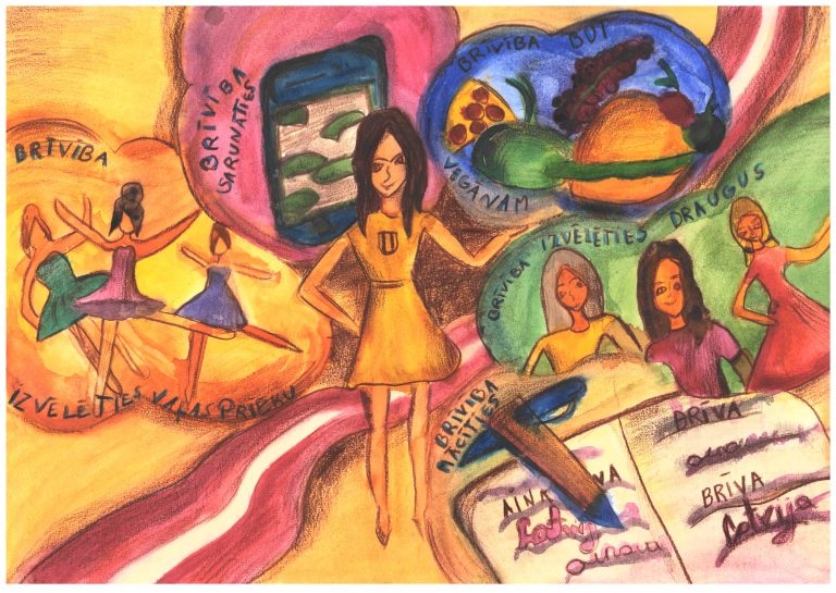 Uzvaras pamatskolas skolnieces Sandijas Skujnieces zīmējums ieguvis atzinību.