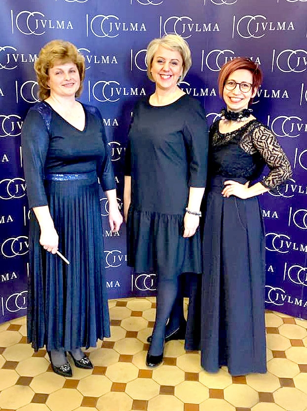 Diriģentes Inga Bukša (no kreisās), Liene Batņa un Ieva Ūdre.
Autors: no Bauskas MMS albuma