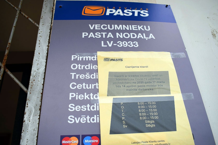 Vecumnieku pasta nodaļa katru darbdienu atvērta no plkst. 8 līdz 15.
Autors: Žanna Zālīte