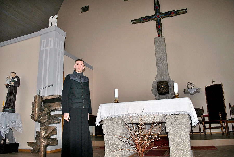 Agris Ruļuks dievnamā Iecavā.
Autors: no «Bauskas Dzīves» arhīva