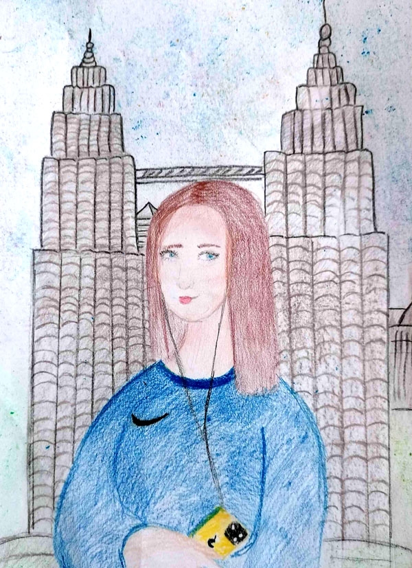 21. gadsimta Mona Liza mākslas nodaļas bērnu atveidojumā.
Autors: no Bauskas mūzikas un mākslas skolas albuma.