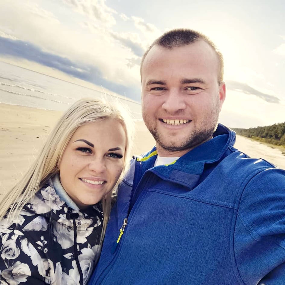 Juris Ojāru kopā ar dzīvesbiedri Agnesi Keirišu.
Autors: no J. Ojāru albuma.