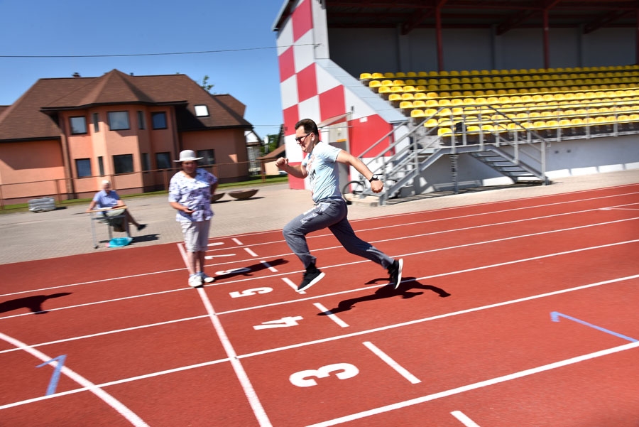 Aleksandrs Timofejevs finišē savā skrējienā.
Autors: Uldis Varnevičs