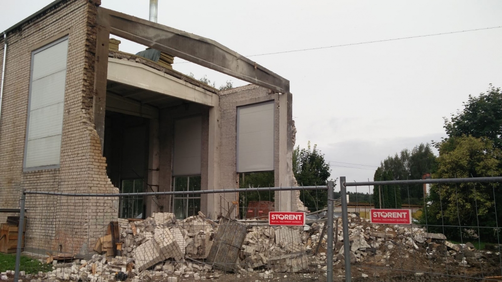 Iecavas katlu mājas ēkā veiktie demontāžas darbi - avārijas iemesls.
Autors: Publicitātes foto.