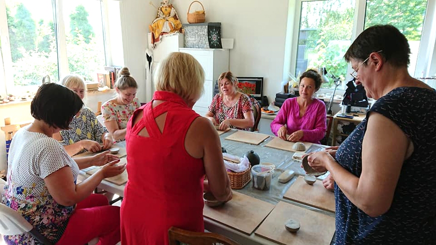 Veidošanas nodarbībā.
Autors: no I. Kraujas personiskā albuma.