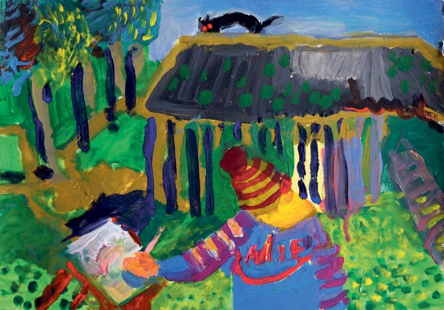 Alena Beitiņa, Pilsrundāles mūzikas un mākslas skolas audzēkņa, zīmējums.
Autors: no konkursa «Pils. Sēta. Pilsēta» kolekcijas.