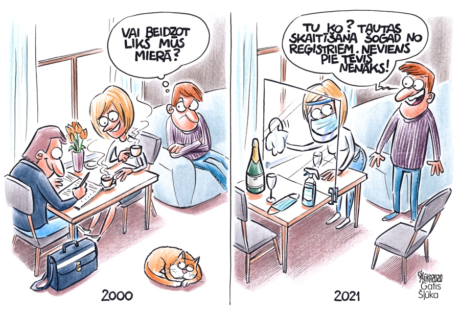 Karikatūras autors – Gatis Šļūka