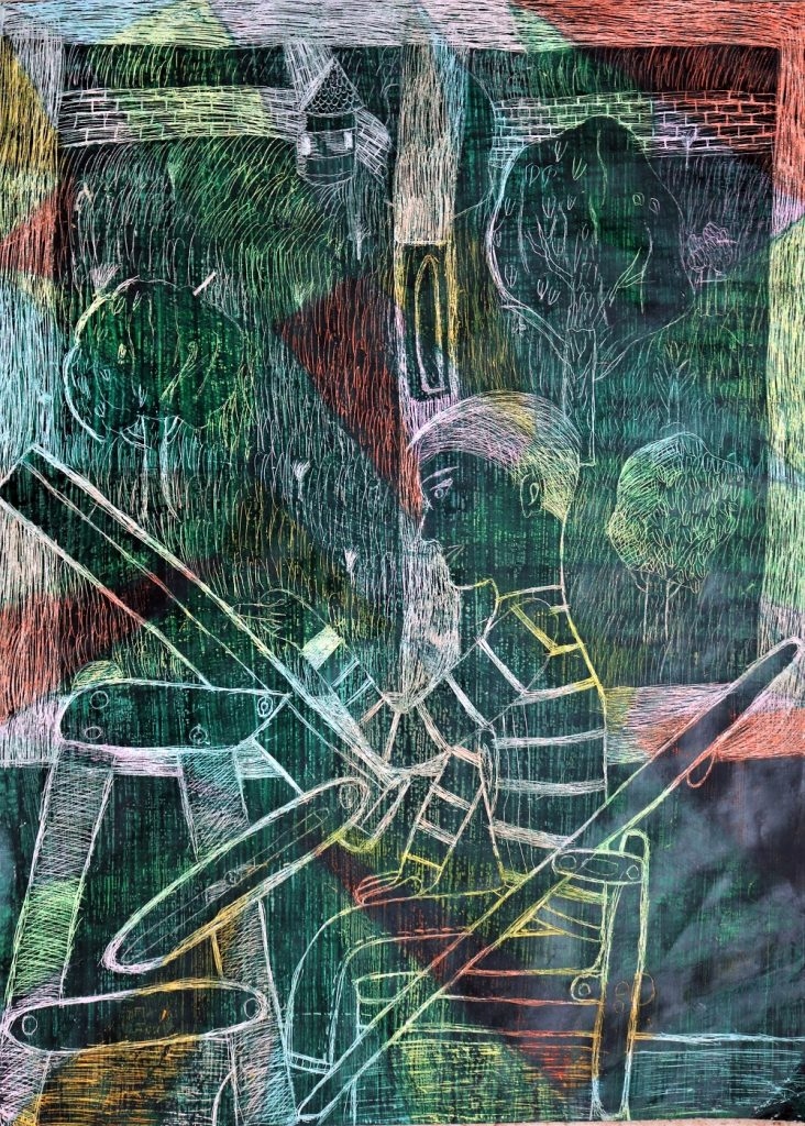 Rodrigo Galana darbs «Man patīk zīmēt».
Autors: no BMMS attēlu galerijas.