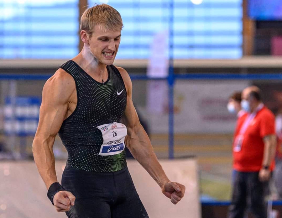 Reinis Krēgers Belgradā izcīnīja otro vietu daudzcīņā telpās.
Autors: no R. Krēgera albuma.