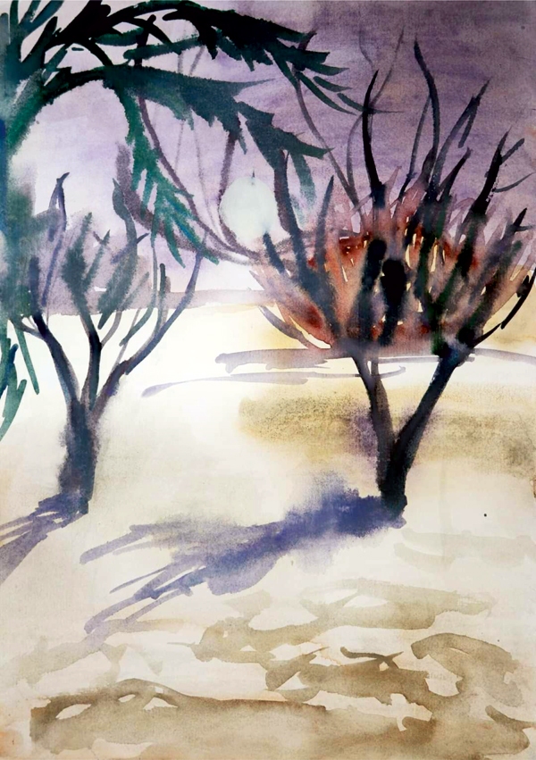 Marta Roga. «Ziemas vakars».
Autors: no Vecumnieku mūzikas un mākslas skolas arhīva.