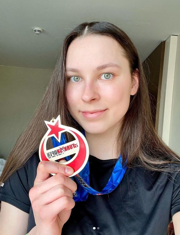 Jolanta Tarvida Turcijā izcīnīja zelta medaļu.
Autors: no albuma.