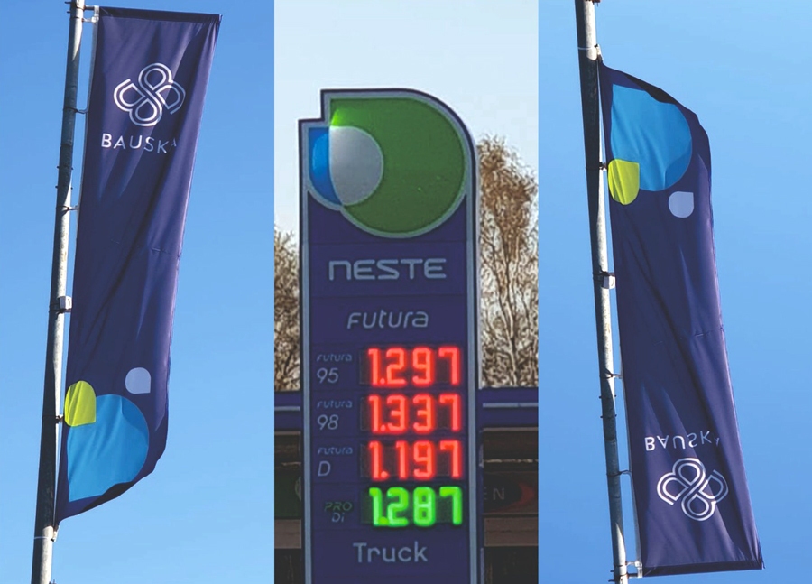 Ja brauc no pilsētas puses pār Mūsas tiltu, skatam paveras Bauskas vizuālās identitātes ļoti lielā līdzība ar «Nestes» simboliku.
Autors: www.bauskasdzive.lv