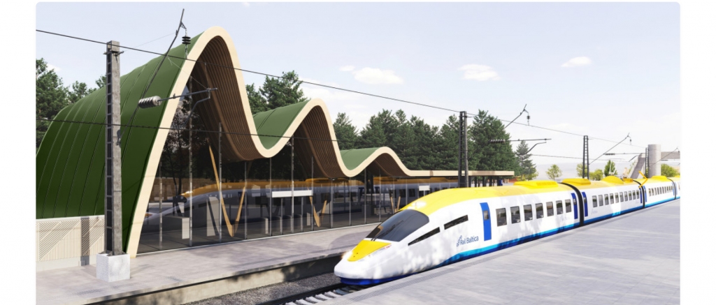 «Rail Baltica» ātrvilciena vizualizācija.
Autors: no  https://info.railbaltica.org/lv/atrvilciens