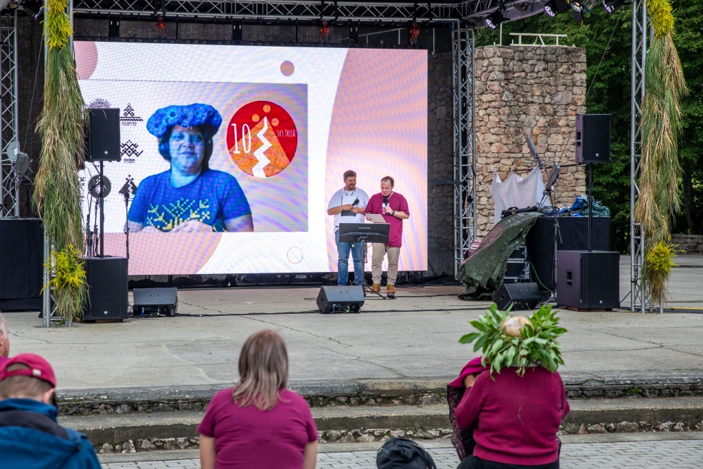 Kopskats. Uz lielā ekrāna ik pa laikam parādījās kādi 