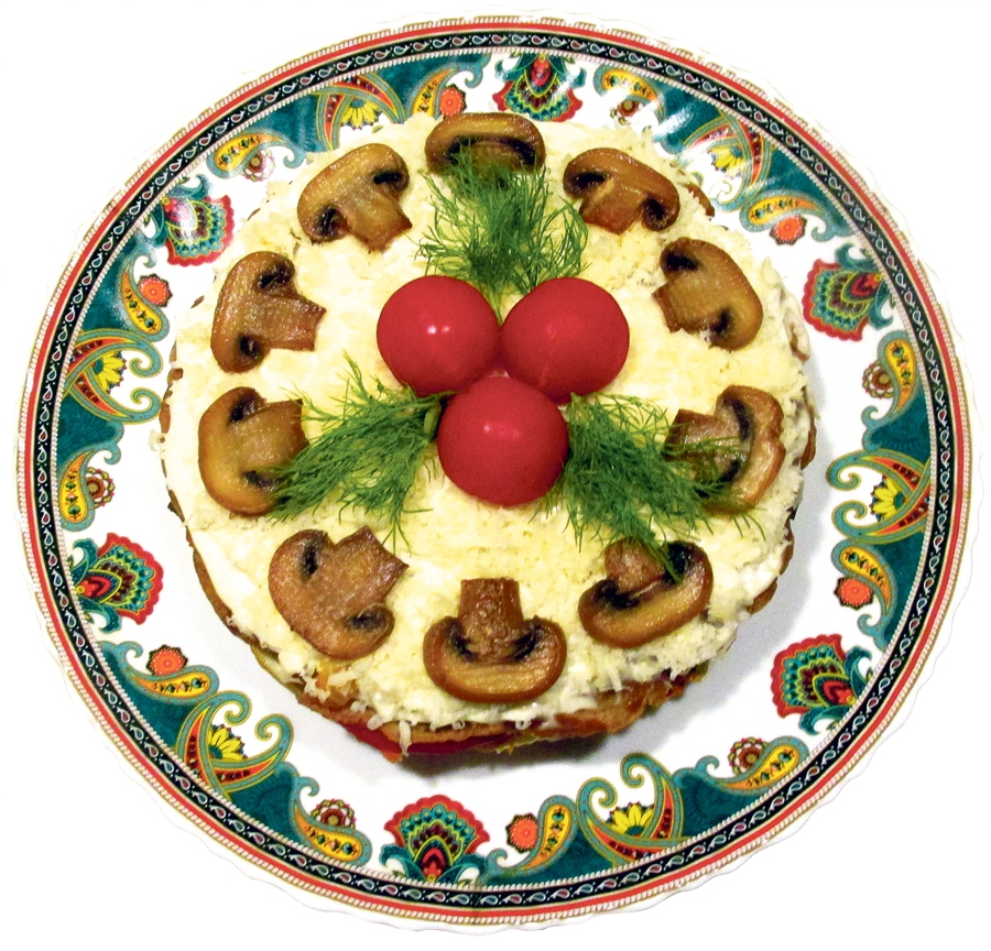 Kabaču torte ar sēnēm.
Autors: Brigita Skaistkalne