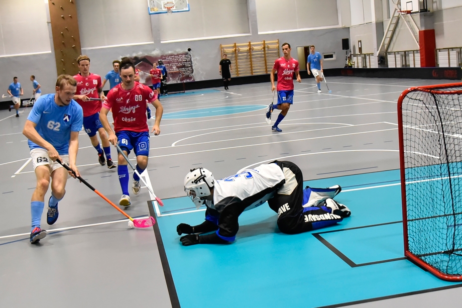 Pēteris Zeltiņš (62. numurs) bija vienīgo vārtu autors «Bauskas» komandas rindās.
Autors: Uldis Varnevičs