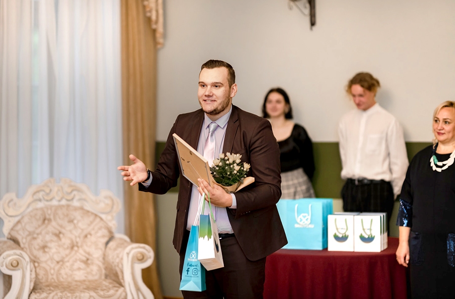 Gints Jankovskis balvas saņemšanas ceremonijā.
Autors: Publicitātes foto.
