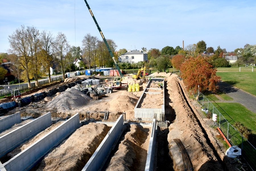 Kopējais apbūves laukums ir 1854 kvadrātmetri, kas labi pārskatāms no augšas.
Autors: Ivars Bogdanovs